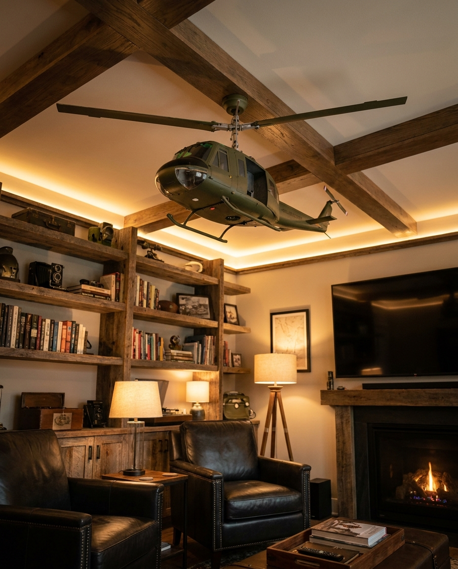 CeilingChopper installed in a man cave